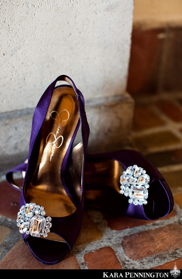 And finally the bride wore gorgeous purple shoes